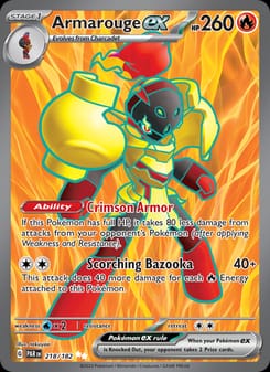 Armarouge ex 218/182 Ultra Rare – Paradox Rift Pokémon card