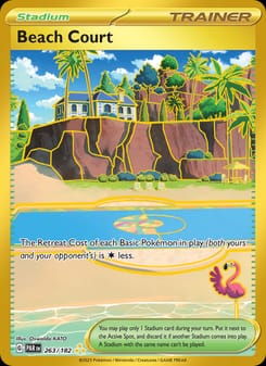 Beach Court 263/182 Hyper Rare – Paradox Rift Pokémon card