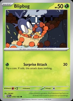 Blipbug 010/182 Common – Paradox Rift Pokémon card