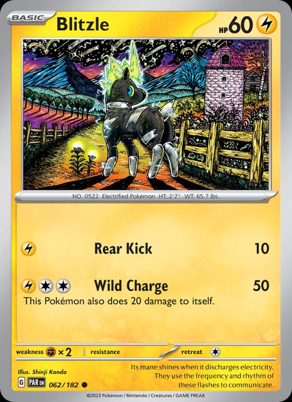 Blitzle 062/182 Paradox Rift Pokémon card