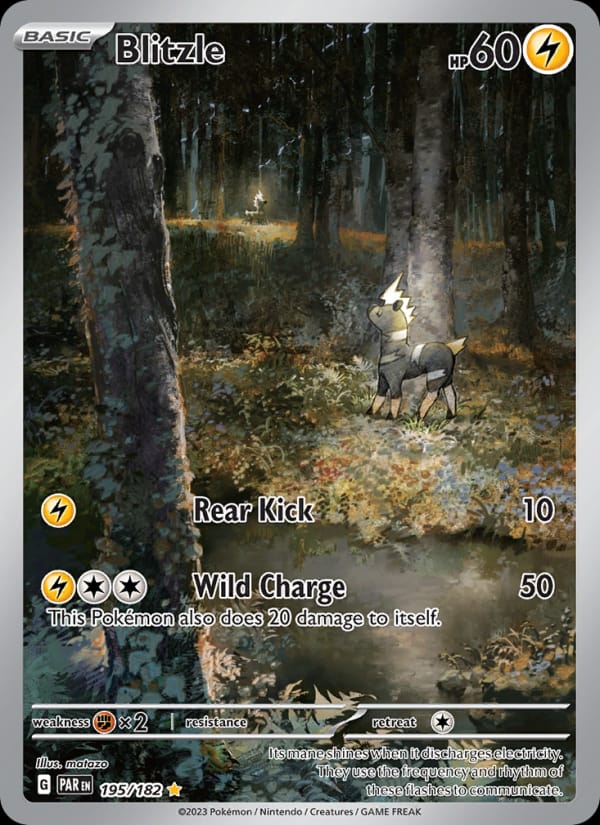 Blitzle 195/182 Paradox Rift Pokémon card