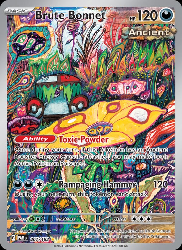 Brute Bonnet 207/182 Paradox Rift Pokémon card