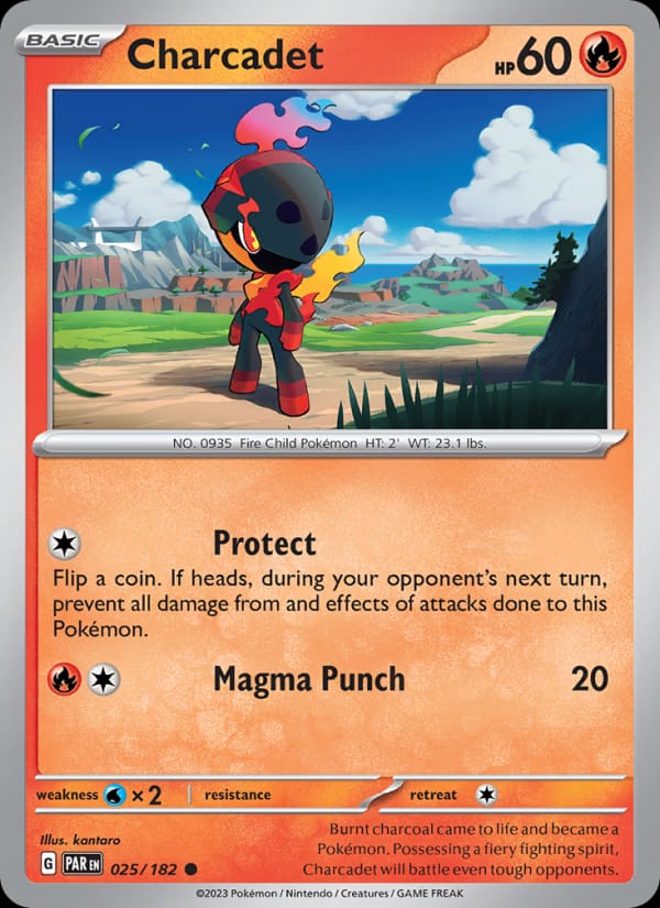 Charcadet 025/182 Paradox Rift Pokémon card