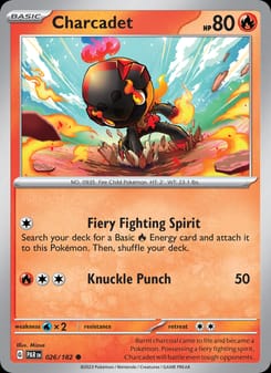 Charcadet 026/182 Common – Paradox Rift Pokémon card