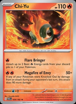 Chi-Yu 029/182 Rare – Paradox Rift Pokémon card
