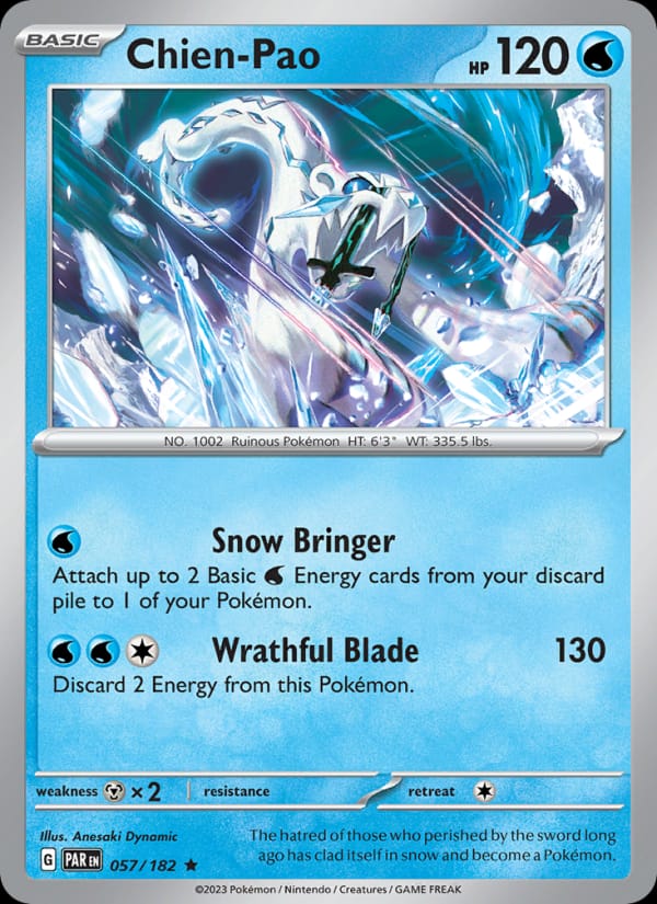 Chien-Pao 057/182 Paradox Rift Pokémon card