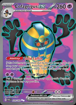 Cofagrigus ex 224/182 Ultra Rare – Paradox Rift Pokémon card