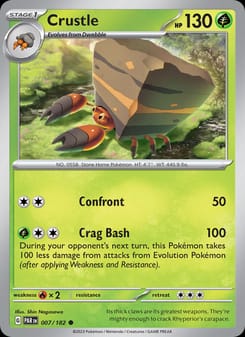 Crustle 007/182 Common – Paradox Rift Pokémon card