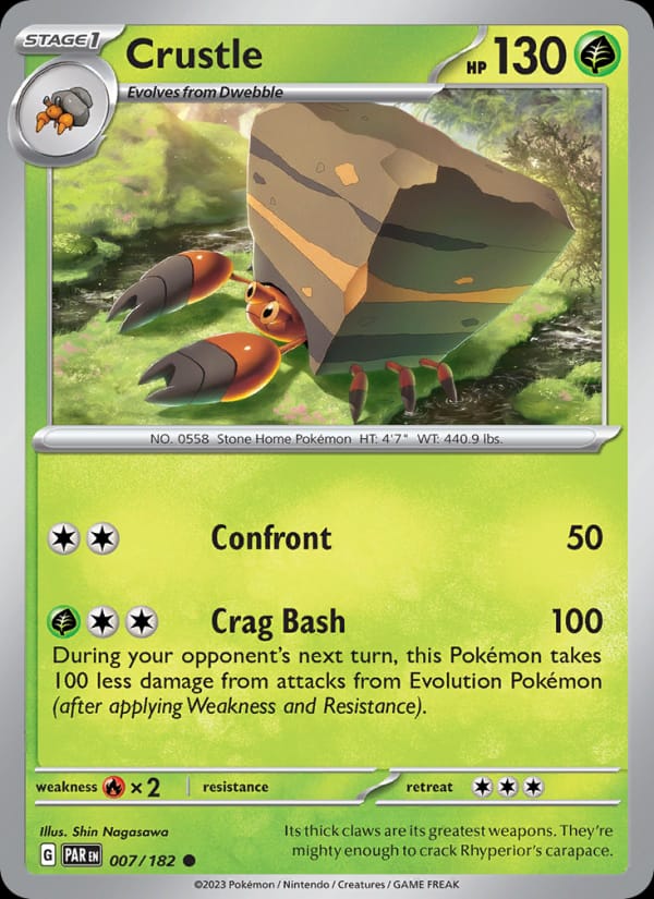 Crustle 007/182 Paradox Rift Pokémon card