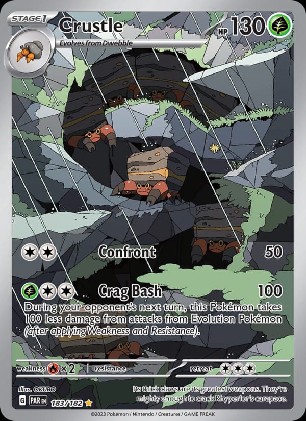 Crustle 183/182 Paradox Rift Pokémon card