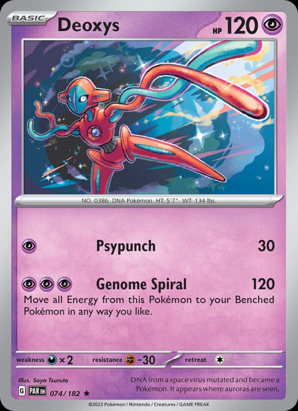 Deoxys 074/182 Paradox Rift Pokémon card