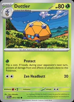 Dottler 011/182 Common – Paradox Rift Pokémon card