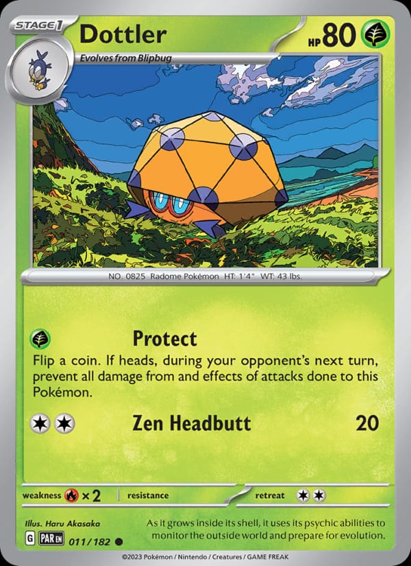 Dottler 011/182 Paradox Rift Pokémon card