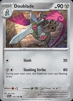 Doublade 132/182 Common – Paradox Rift Pokémon card