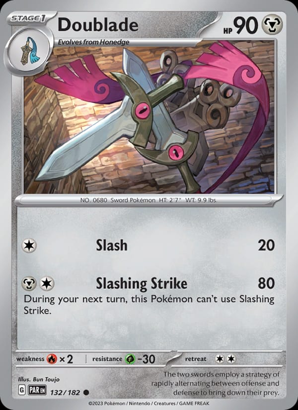 Doublade 132/182 Paradox Rift Pokémon card