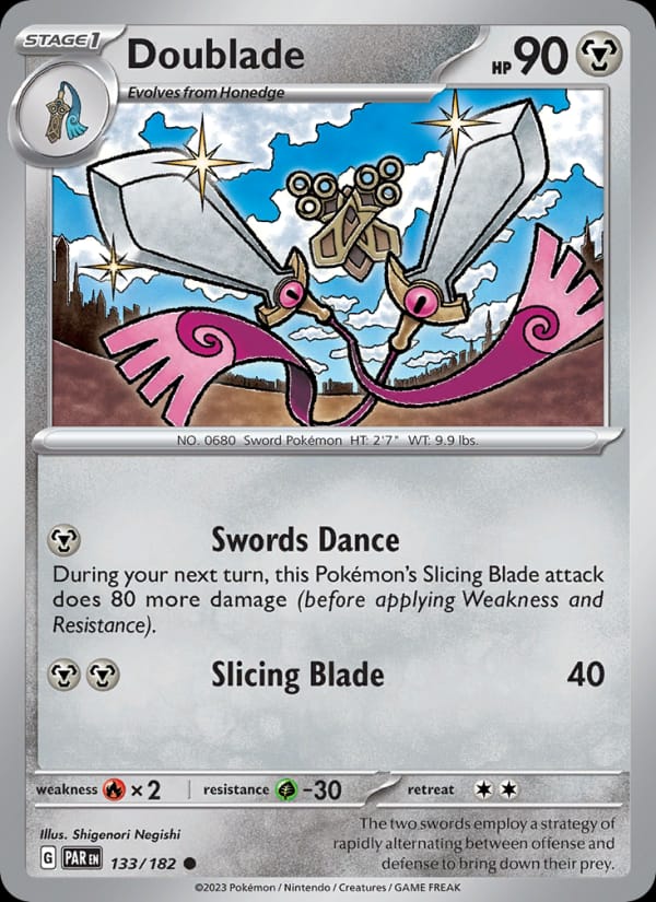 Doublade 133/182 Paradox Rift Pokémon card