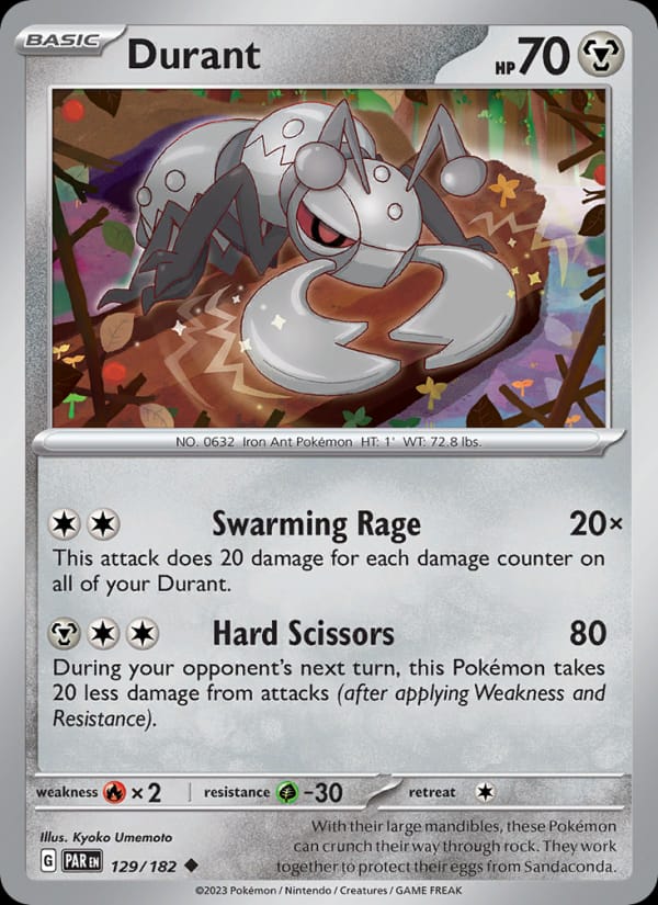 Durant 129/182 Paradox Rift Pokémon card