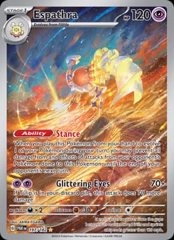 Espathra 197/182 Illustration Rare – Paradox Rift Pokémon card