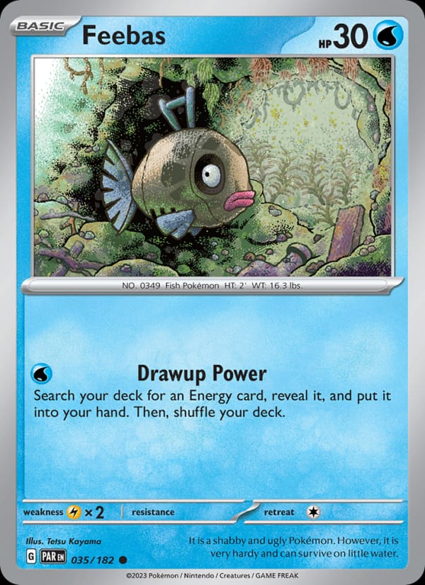Feebas 035/182 Paradox Rift Pokémon card