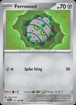 Ferroseed 127/182 Common – Paradox Rift Pokémon card