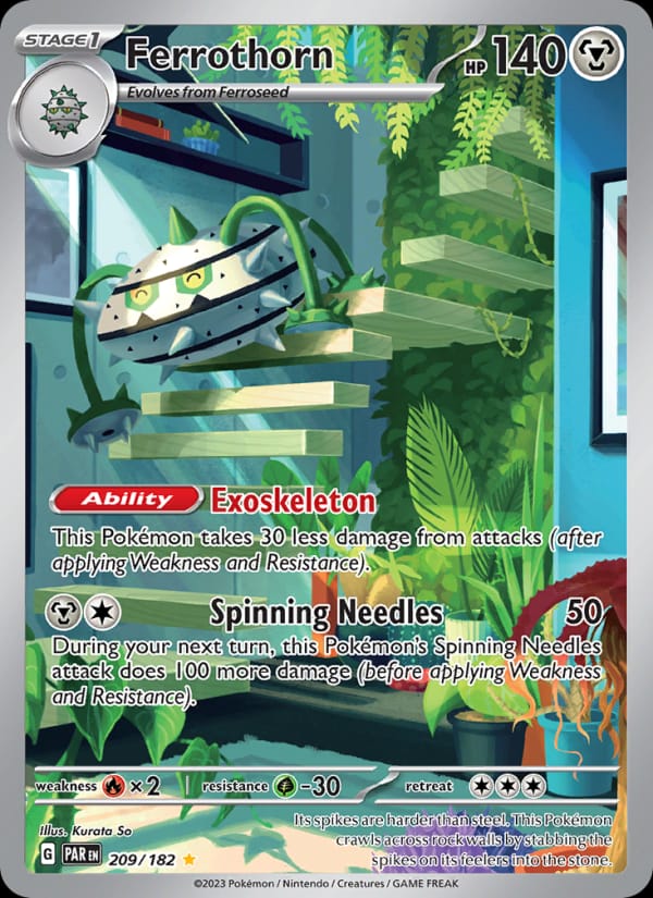 Ferrothorn 209/182 Paradox Rift Pokémon card