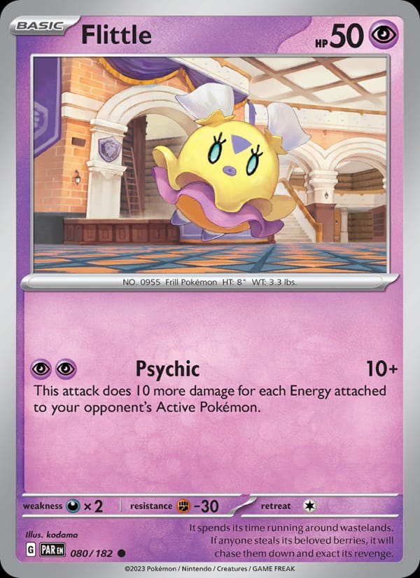 Flittle 080/182 Paradox Rift Pokémon card