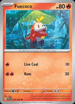 Fuecoco 023/182 Common – Paradox Rift Pokémon card