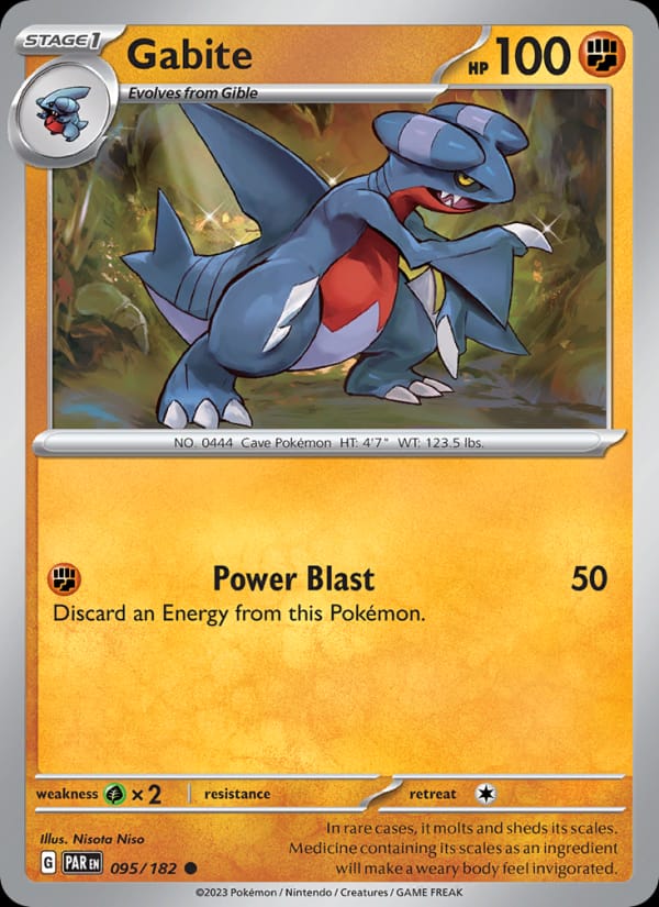 Gabite 095/182 Paradox Rift Pokémon card