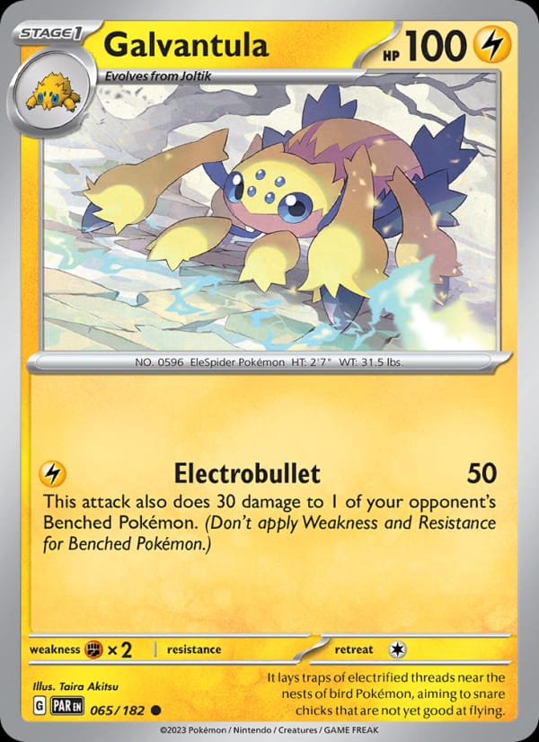 Galvantula 065/182 Paradox Rift Pokémon card