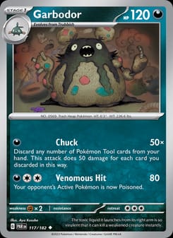 Garbodor 117/182 Uncommon – Paradox Rift Pokémon card
