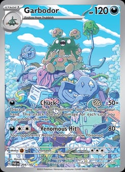 Garbodor 204/182 Illustration Rare – Paradox Rift Pokémon card