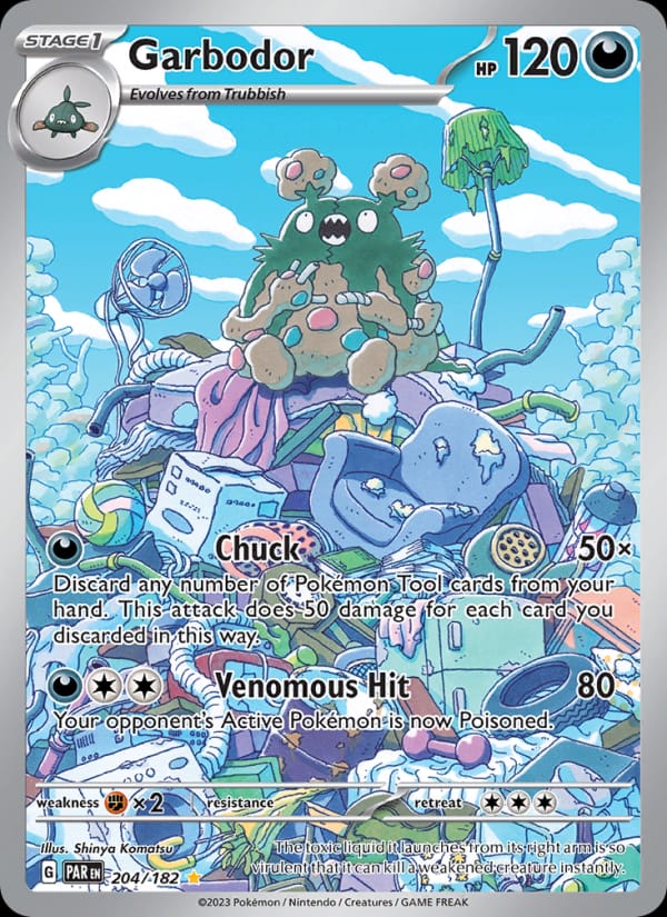 Garbodor 204/182 Paradox Rift Pokémon card