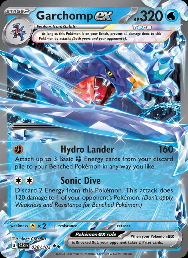 Garchomp ex 038/182 Paradox Rift Pokémon card
