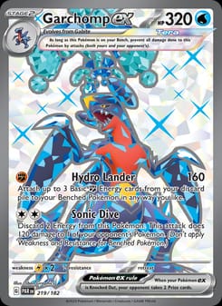 Garchomp ex 219/182 Ultra Rare – Paradox Rift Pokémon card
