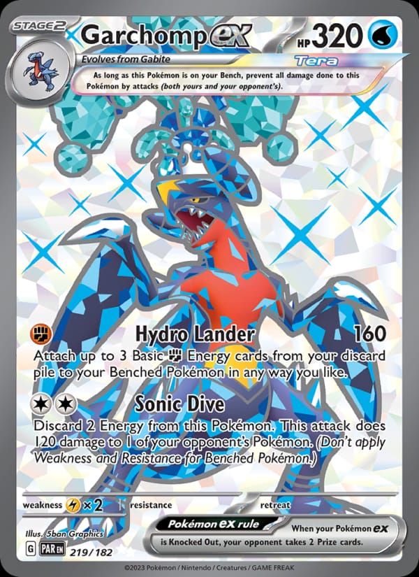 Garchomp ex 219/182 Paradox Rift Pokémon card