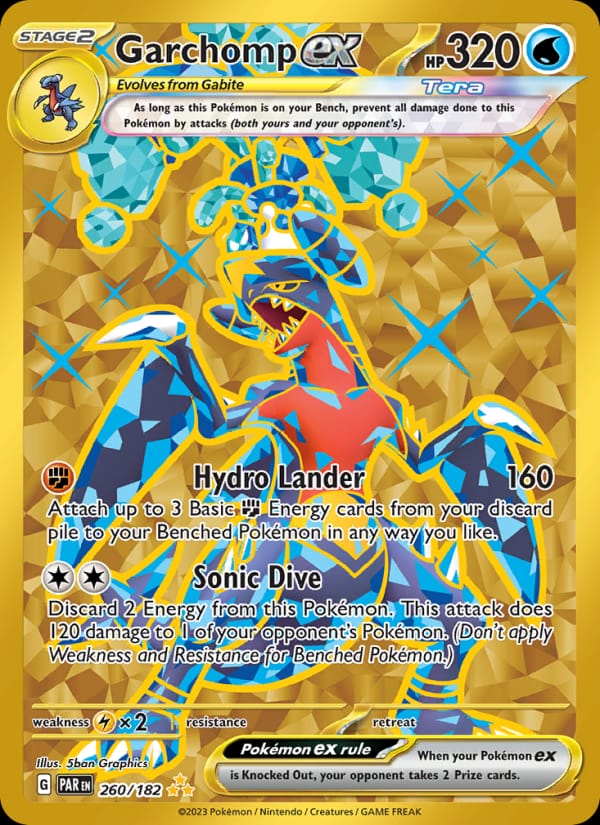 Garchomp ex 260/182 Paradox Rift Pokémon card