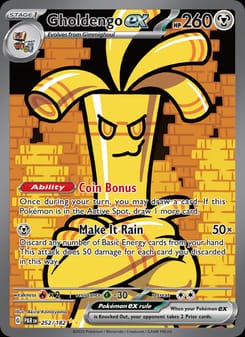 Gholdengo ex 252/182 Special Illustration Rare – Paradox Rift Pokémon card