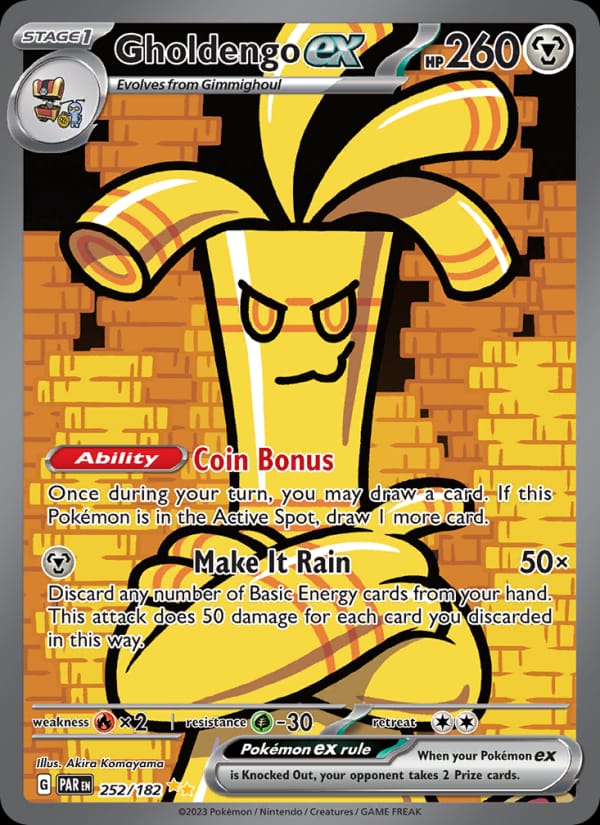Gholdengo ex 252/182 Paradox Rift Pokémon card