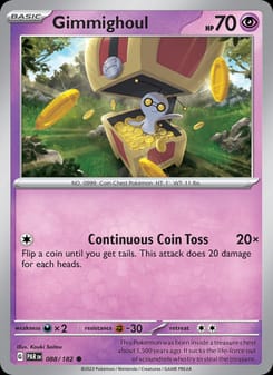 Gimmighoul 088/182 Common – Paradox Rift Pokémon card