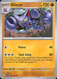 Gliscor 092/182 Uncommon – Paradox Rift Pokémon card