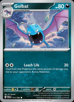 Golbat 111/182 Common – Paradox Rift Pokémon card