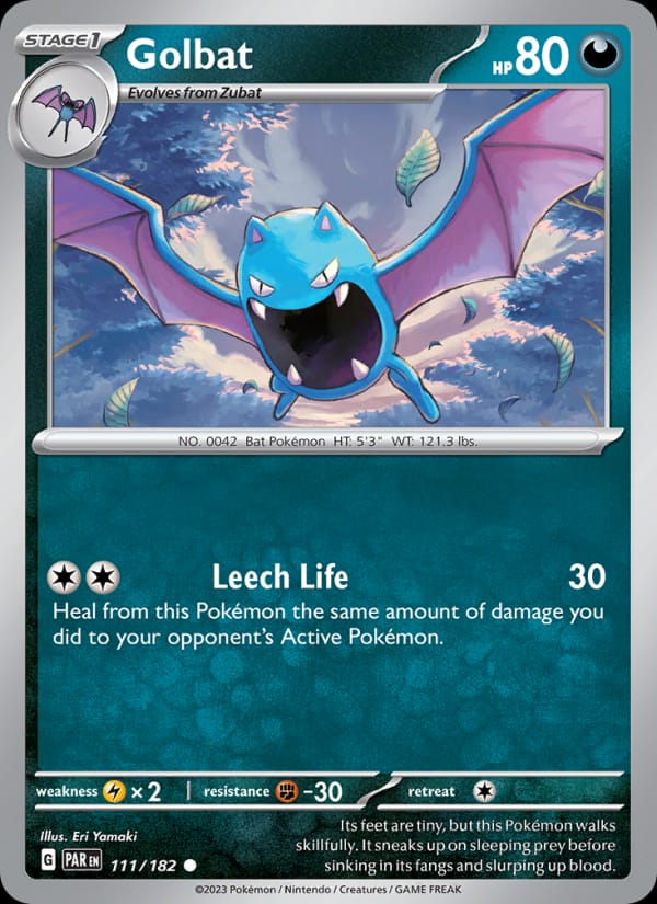 Golbat 111/182 Paradox Rift Pokémon card