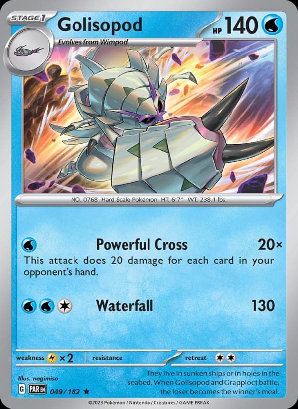 Golisopod 049/182 Paradox Rift Pokémon card