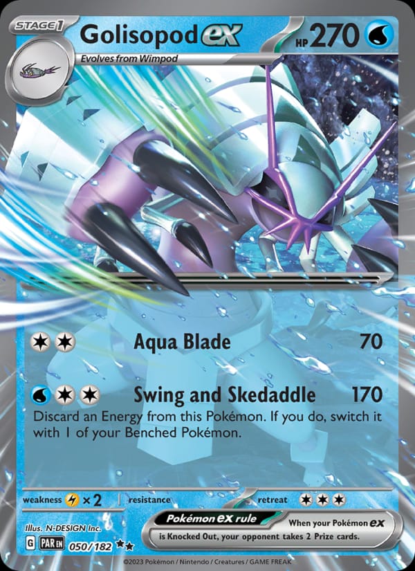 Golisopod ex 050/182 Paradox Rift Pokémon card