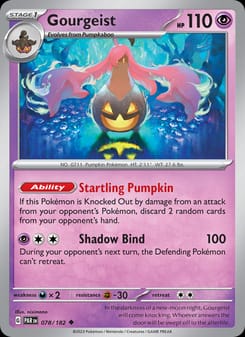 Gourgeist 078/182 Uncommon – Paradox Rift Pokémon card