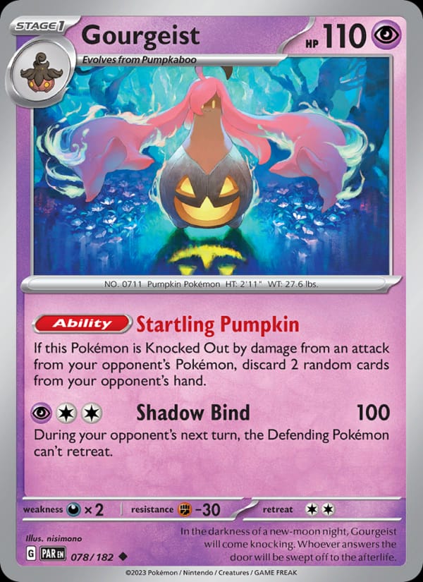 Gourgeist 078/182 Paradox Rift Pokémon card