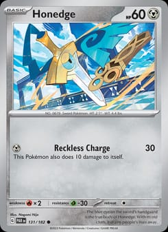 Honedge 131/182 Common – Paradox Rift Pokémon card