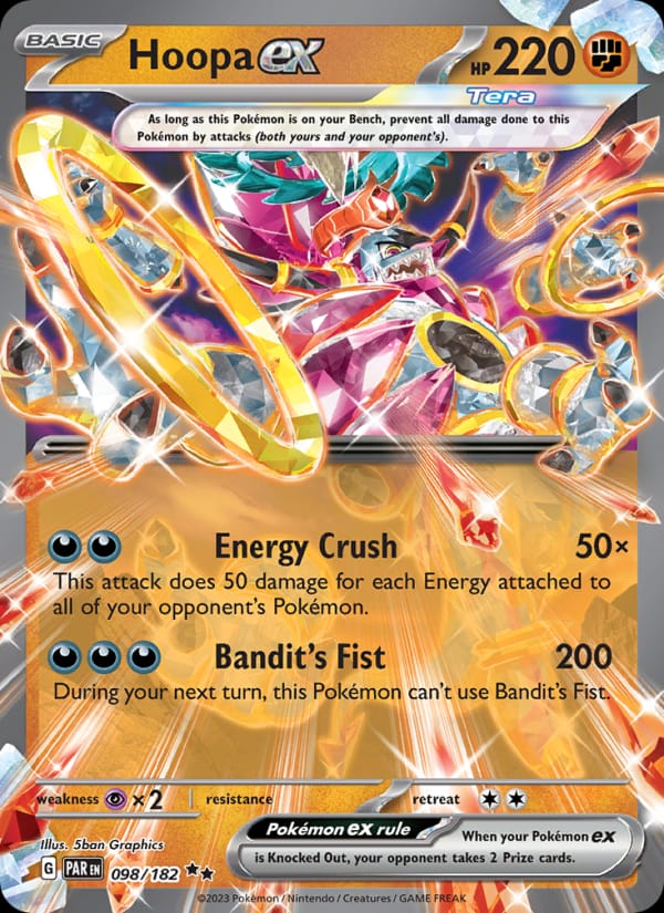Hoopa ex 098/182 Paradox Rift Pokémon card