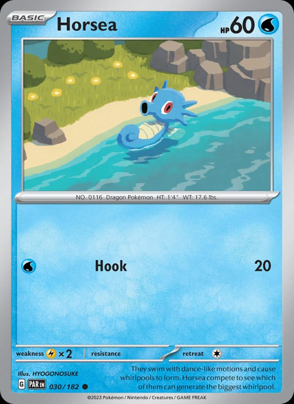 Horsea 030/182 Paradox Rift Pokémon card