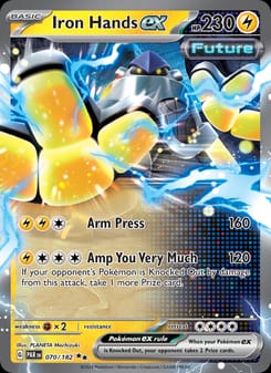 Iron Hands ex 070/182 Double Rare – Paradox Rift Pokémon card